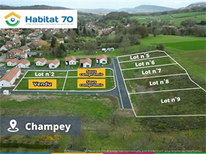 lotissement à la vente -   70400  CHAMPEY, surface 806 m2 vente lotissement - UBI438730091